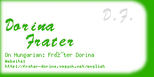 dorina frater business card